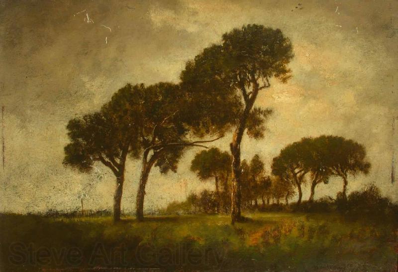 Emile Vernon A landscape with trees Norge oil painting art